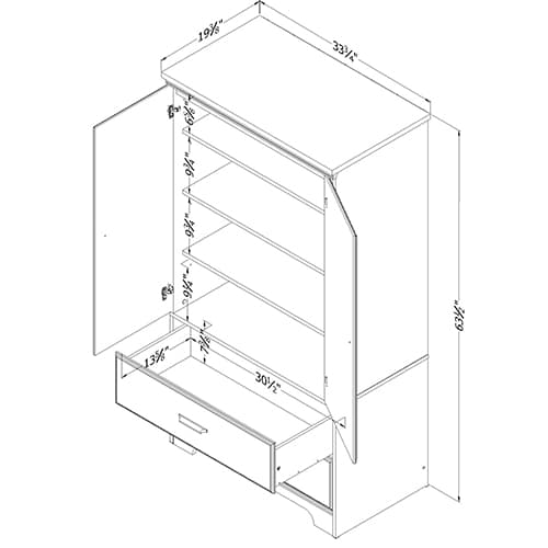 South Shore Versa 2 Door Armoire