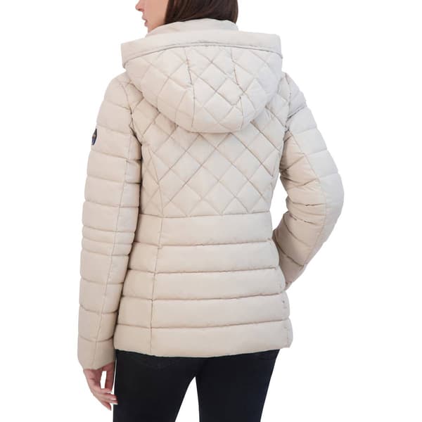 Womens HFX Stretch Puffer Jacket w/Sherpa Trim