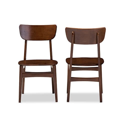 Baxton Studio Netherlands Wood Dining Set of 2 Side Chairs