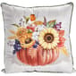 Nourison Pumpkin Flower Arrangement Decorative Pillow - 18x18 - image 1