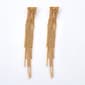 Ashley Gold-Tone Bar Stud Fringe Dangle Earrings - image 1