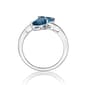 10kt. White Gold 2-Stone London Blue Topaz Ring - image 2
