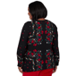 Plus Size Ruby Rd. Mysterious Romance Dramatic Floral Blouse - image 2