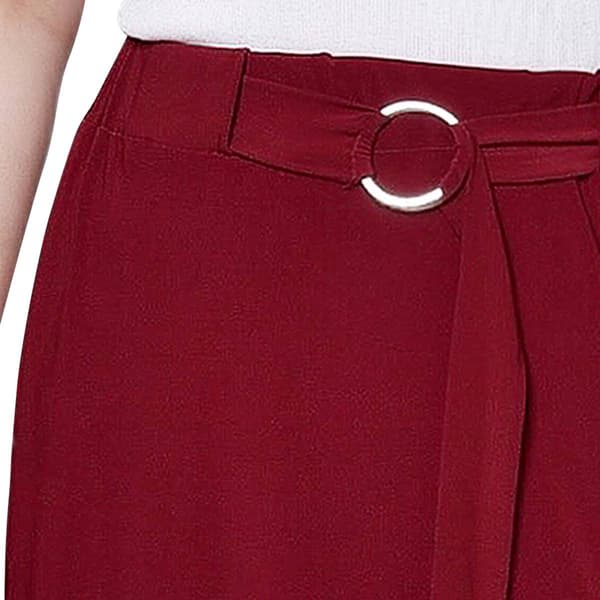 Petite NY Collection Long Solid O-Ring Skirt