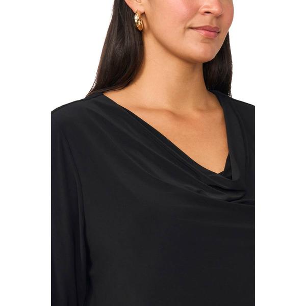 Plus Size MSK 3/4 Sleeve Drape Neck Belt Waist Jumpsuit