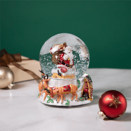 Northlight Santa Delivering Gifts Musical Christmas Snow Globe