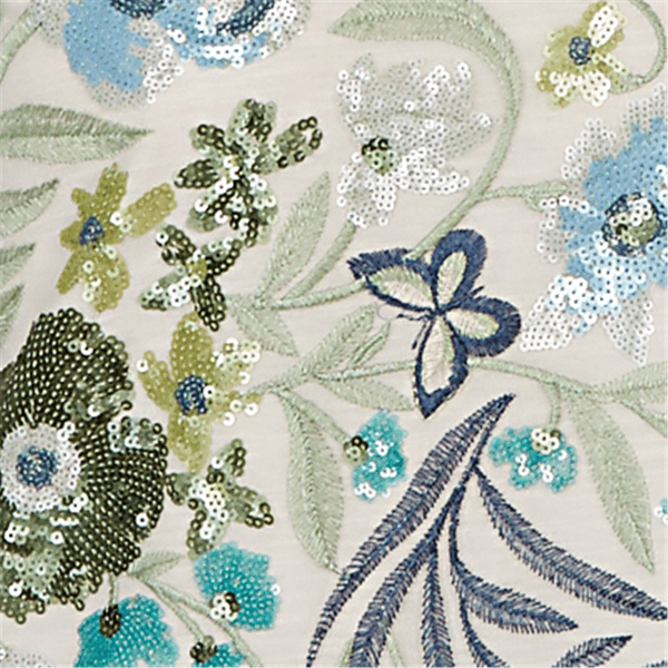 Petite Alfred Dunner Indigo Girls Floral Sequin Blouse