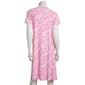 Womens Elizabeth & Nicole Short Sleeve Floral Lace Trim Nightgown - image 4