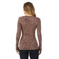 Womens Cuddl Duds® Softwear Leopard Long Sleeve Crew Neck Tee - image 3