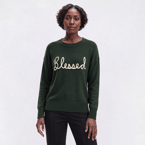 Womens Rio & Rian Long Sleeve Blessed Pullover Sweater - image 