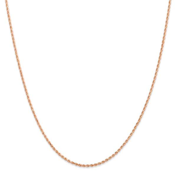 Gold Classics&#8482; 1.50mm. Rose Gold Diamond Cut Rope Anklet