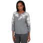 Womens Alfred Dunner Regent Street Floral Soutache Sweater - image 3