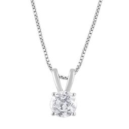 Nova Star(R) White Gold Lab Grown Diamond Solitaire Pendant