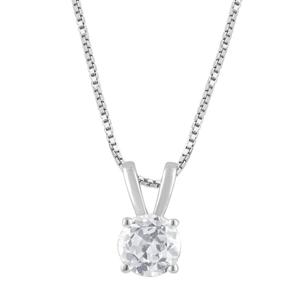 Nova Star(R) White Gold Lab Grown Diamond Solitaire Pendant