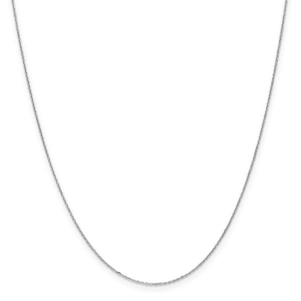 Unisex Gold Classics(tm) .8mm. 14k White Gold Diamond 14in. Necklace - image 