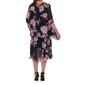 Womens Robbie Bee Print Chiffon Drape Jacket Dress - image 2