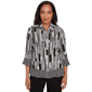 Womens Alfred Dunner Business As Usual Woven Zebra Button Front - image 1