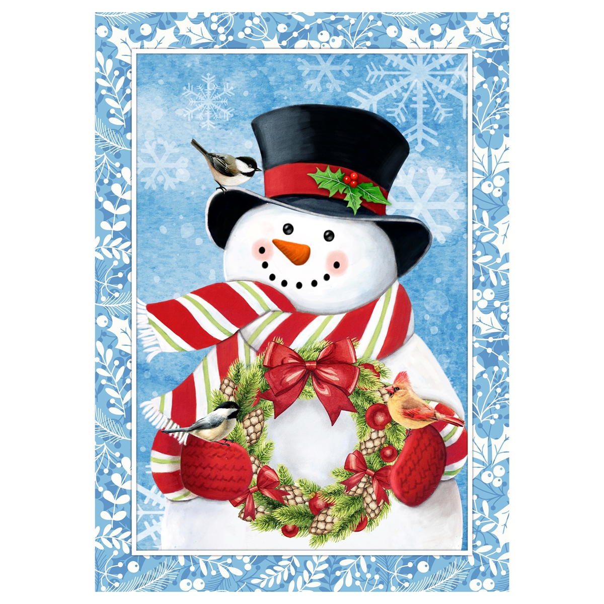 Northlight Snowman with Top Hat Outdoor Christmas House Flag