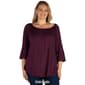 Plus Size 24/7 Comfort Apparel 3/4 Bell Sleeve Loose Fit Tunic - image 5