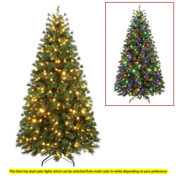 Puleo International 6.5ft. Pre-Lit Colorado Pine Christmas Tree