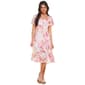 Womens Luxology Short Sleeve Print Ruffle Hem Midi Dress - image 1