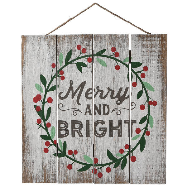 National Tree 13in. Christmas Holiday Wall Sign - image 