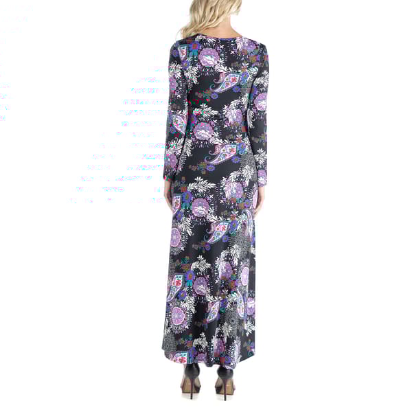 Womens 24/7 Comfort Apparel Paisley Maternity A-Line Dress