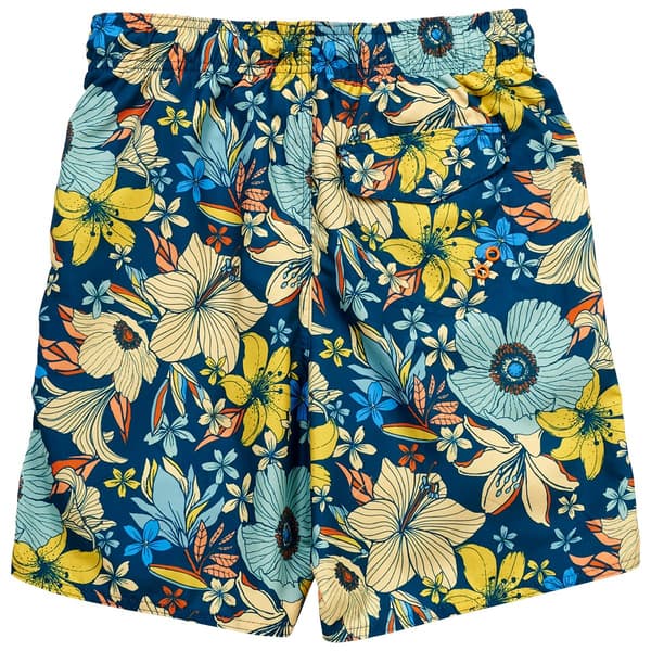 Mens Hawaiian Authentics Floral Swim Trunks