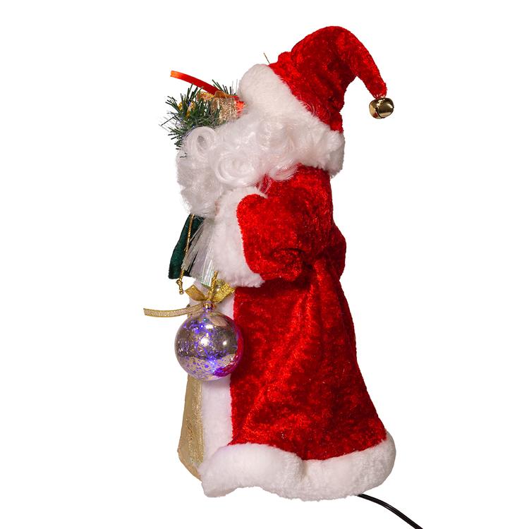 Kurt S. Adler 12in. CUL Fiber Optic LED Santa Tree Topper