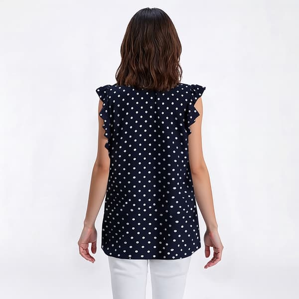 Womens Tommy Hilfiger Ruffle Sleeve Button Front Bow Blouse