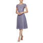 Womens SLNY Cap Sleeve Sequin Lace Tea Length Midi Dress - image 5