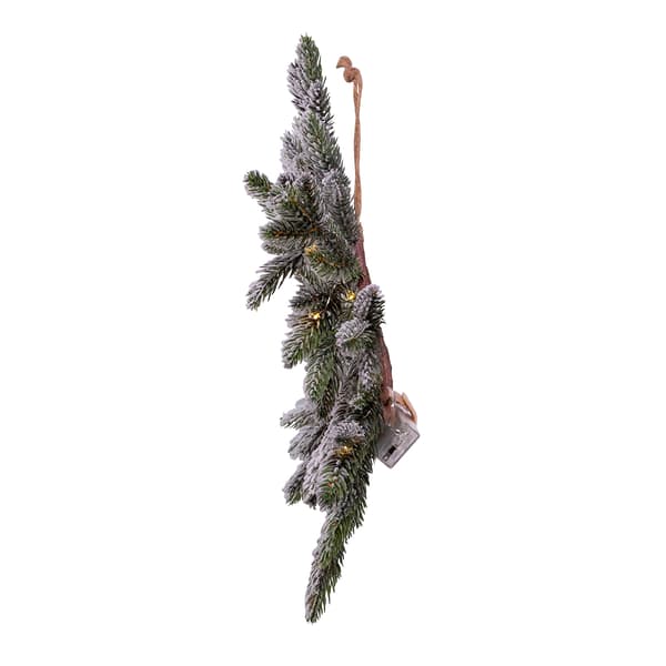 Kurt S. Adler 18in. Battery-Operated LED Flocked Pine Wreath