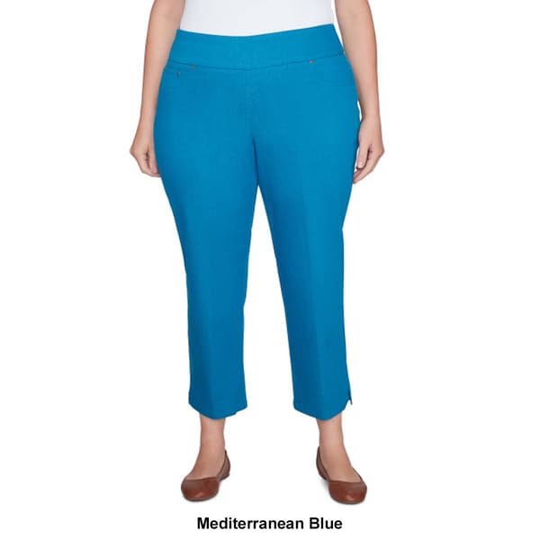 Plus Size Ruby Rd. Key Items Pull On Waistband Ankle Pants
