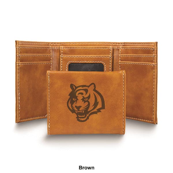 Mens NFL Cincinnati Bengals Faux Leather Trifold Wallet