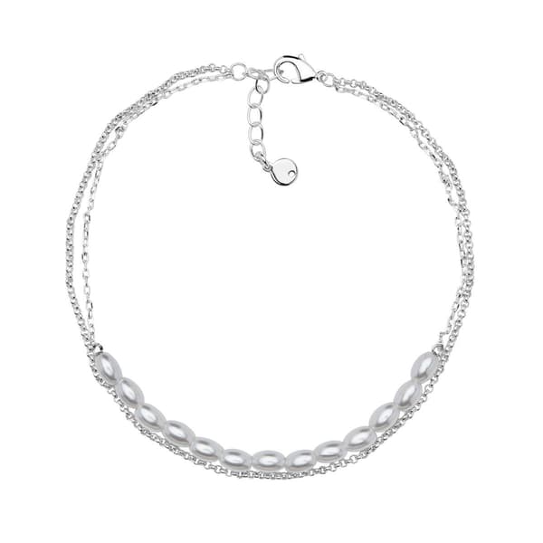 Barefootsies Simulated Pearl 2 Strand Anklet - image 