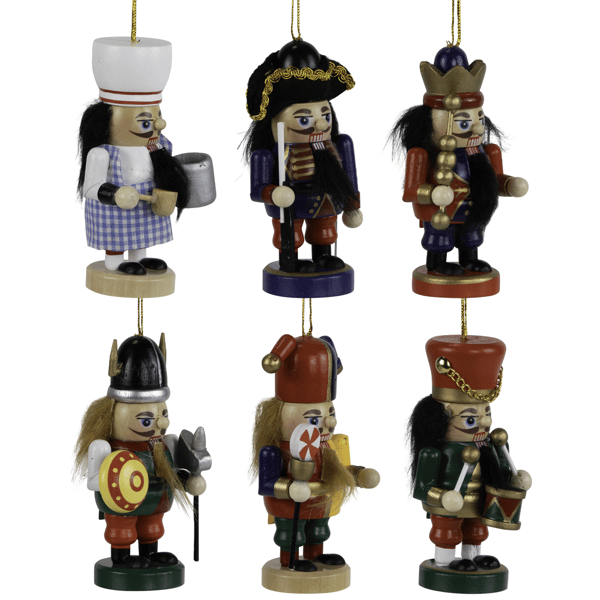 Northlight 6pc. Professional Nutcracker Christmas Ornaments