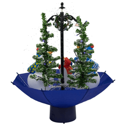 Northlight Musical Snowman Family in Umbrella Christmas Décor