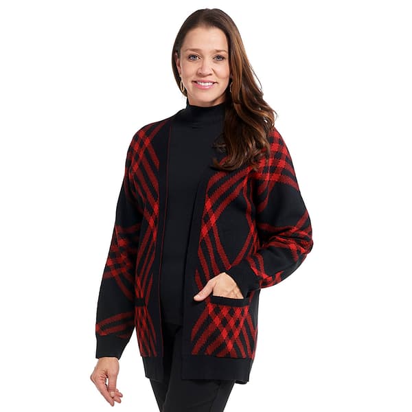 Womens Birch Long Sleeve Two-Tone Black Cardigan - image 