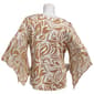 Womens Sara Michelle 3/4 Chiffon Sleeve Keyhole Neck Blouse - image 2