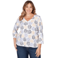 Plus Size Heart''s of Palm Printed Essentials Printed Stretch Jer - image 1