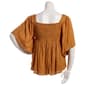 Juniors Plus Solid Eyelet Square Neck Smock Bodice Top - image 3