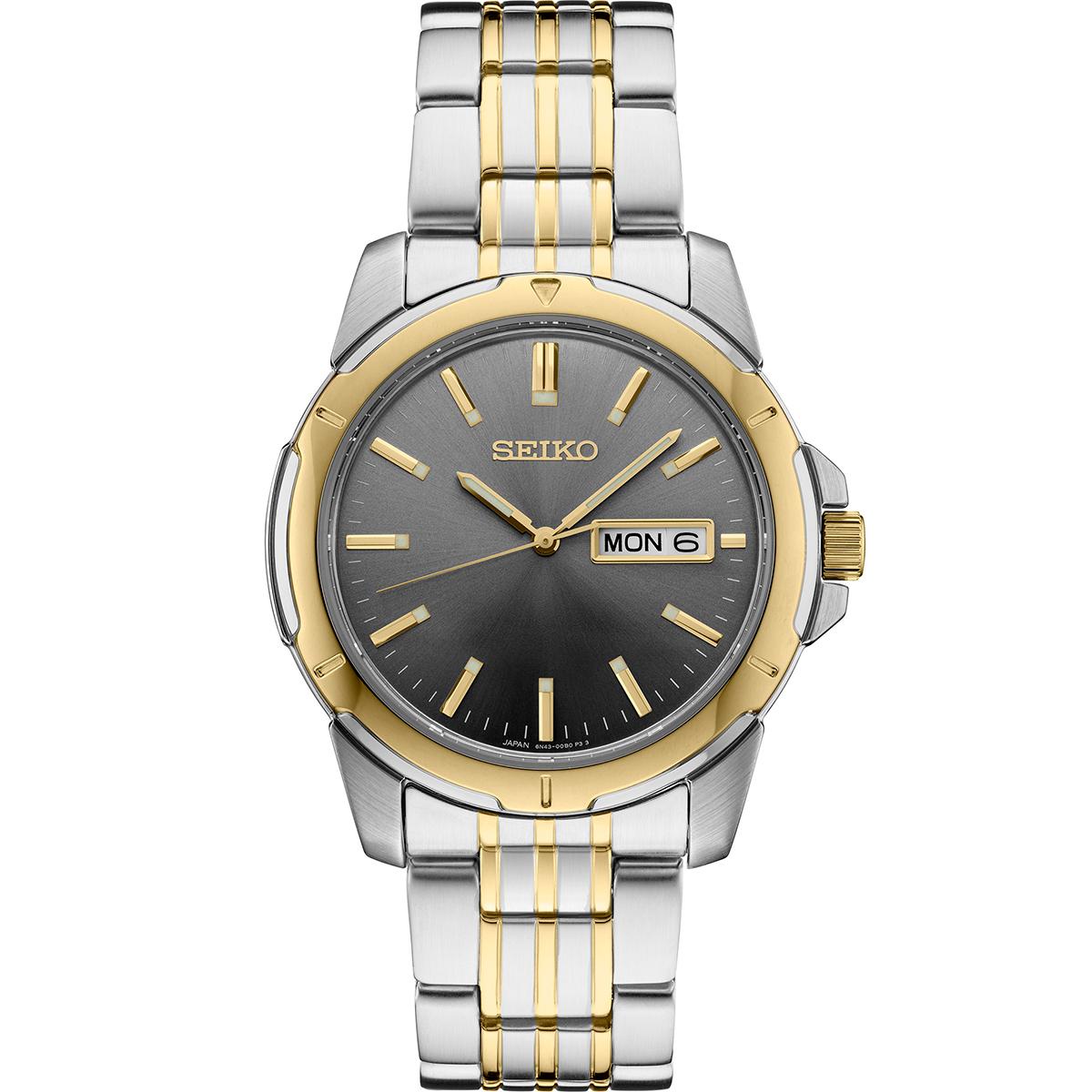 Mens Seiko Essentials 39mm Two-Tone Bracelet Watch - SUR356