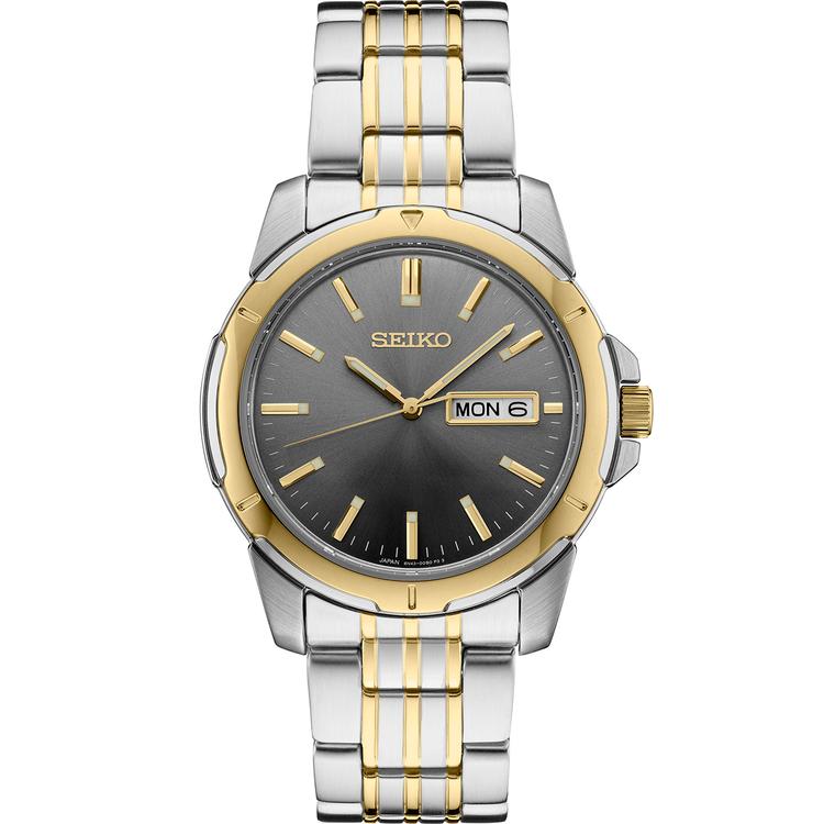 Mens Seiko Essentials 39mm Two-Tone Bracelet Watch - SUR356
