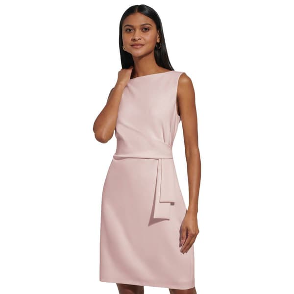 Womens Tommy Hilfiger Sleeveless Side Drape Sheath Dress