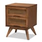 Baxton Studio Barrett Walnut Brown Wood 2-Drawer Nightstand - image 1