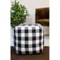 Checkered Nocturn Pouf Ottoman - image 2