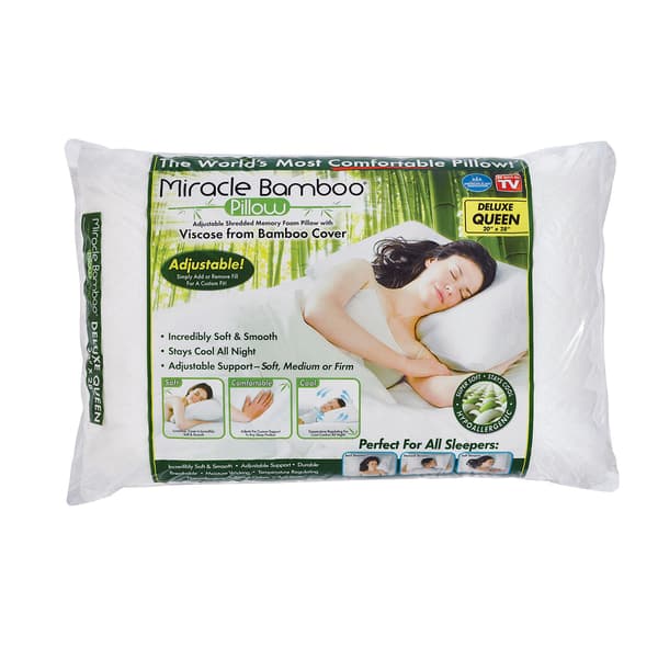 As Seen On TV Miracle Bamboo Queen Size Pillow - Boscov's