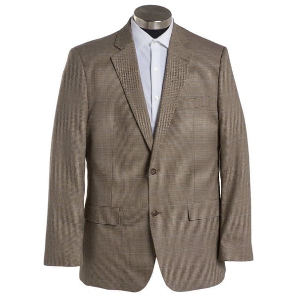 Men's Two Button Modern Fit Sport Coat Blazer in Tan Houndstooth main image 0