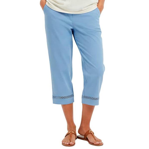 Petite Briggs Lux Millennium Ladder Trim Hem Capris - image 