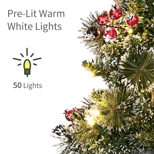 Puleo International 4ft. Pre-Lit Adorned Lamp Post Set of 2